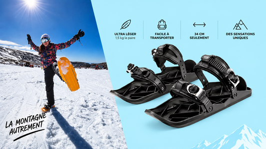 Comparaison entre mini-skis SnowSkate et skis classiques