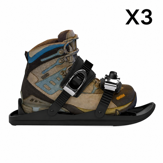 SnowSkate® Mini-skis pour chaussures| 3 Paires