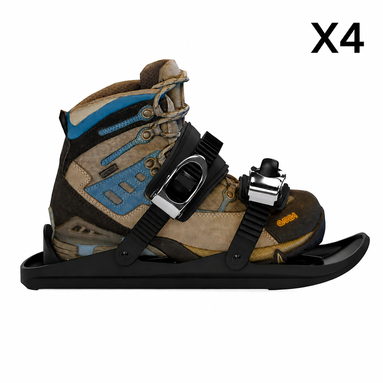 SnowSkate® Mini-skis pour chaussures| 4 Paires